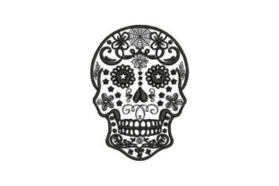 A Designer's Review of the Sugar Skull Black Tattoo Embroidery Design