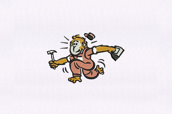 A Professional's Look at the Monkey Worker Embroidery Design