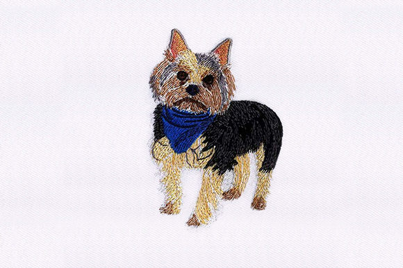 A Yorkshire Terrier Embroidery Design for Cozy Handmade Gifts