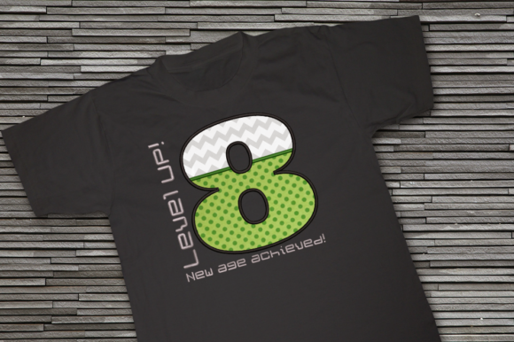 Level Up 8th Birthday Applique: A Designer's Review for Holiday Products