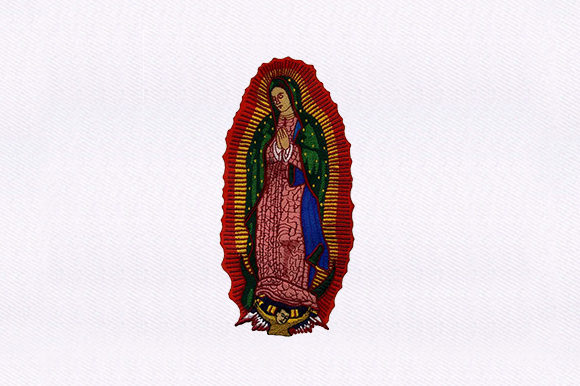 Praying Madonna: A Timeless Embroidery Design