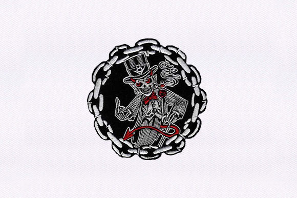 Suiting Devil: A Spooky and Stylish Embroidery Design